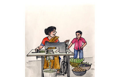 Pedal-operated vegetable-cutting machine