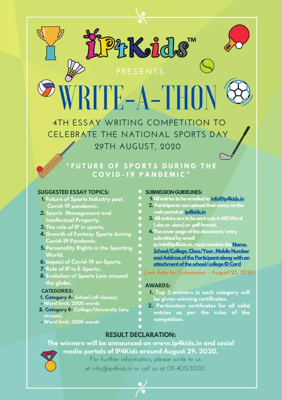 National Sports Day - Write a Thon